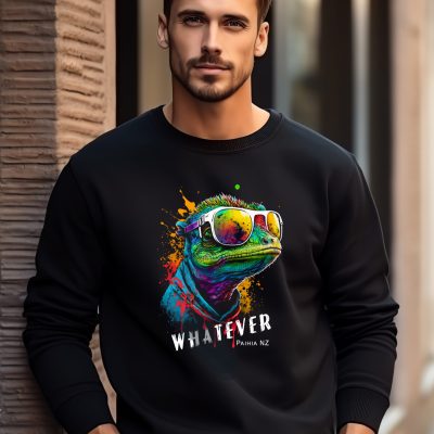 Attractive young man wearing blank empty black t-shirt long sleeves mockup for design template